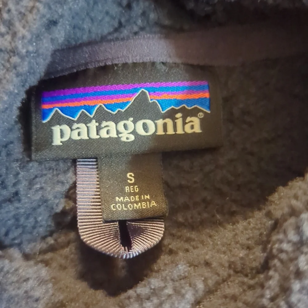 Patagonia Diamond Capra Small Fleece Hoody Navy Blue Women’s EUC - Picture 4 of 11